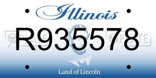 R935578 Illinois License Plate