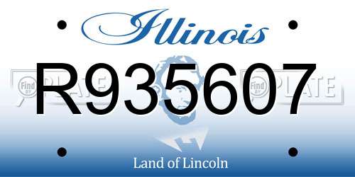 R935607 Illinois License Plate