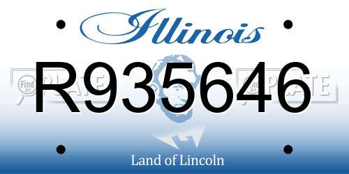 R935646 Illinois License Plate