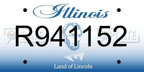 R941152 Illinois License Plate