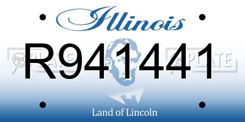 R941441 Illinois License Plate