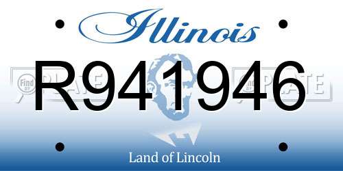 R941946 Illinois License Plate