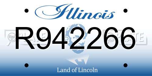 R942266 Illinois License Plate