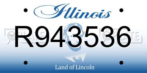 R943536 Illinois License Plate