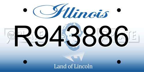 R943886 Illinois License Plate