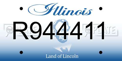 R944411 Illinois License Plate
