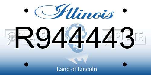 R944443 Illinois License Plate