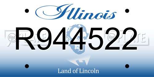 R944522 Illinois License Plate