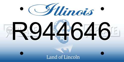 R944646 Illinois License Plate