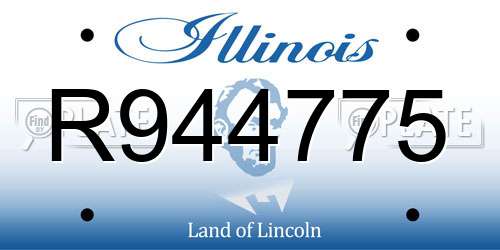 R944775 Illinois License Plate