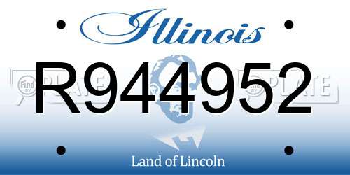 R944952 Illinois License Plate
