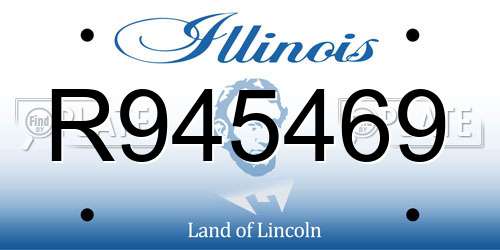R945469 Illinois License Plate