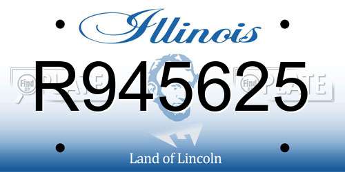 R945625 Illinois License Plate
