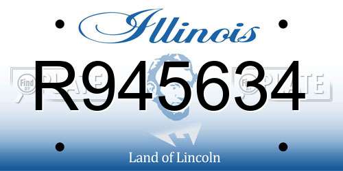 R945634 Illinois License Plate