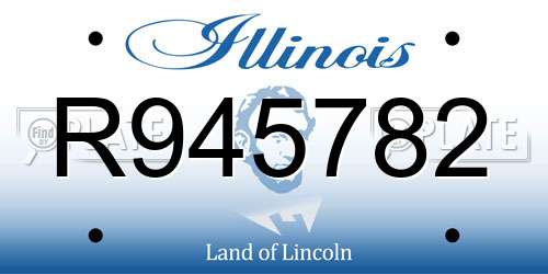 R945782 Illinois License Plate