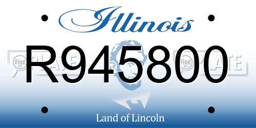 R945800 Illinois License Plate