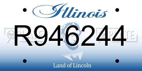 R946244 Illinois License Plate