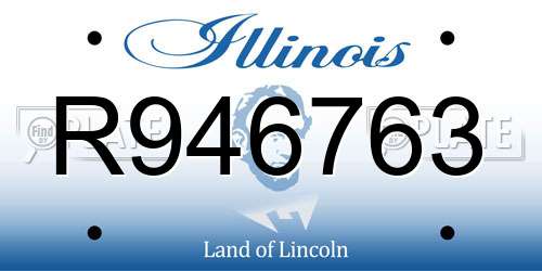 R946763 Illinois License Plate