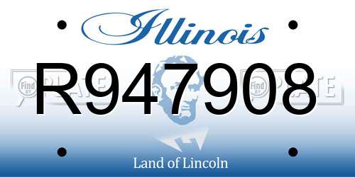 R947908 Illinois License Plate