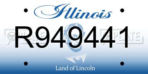 R949441 Illinois License Plate