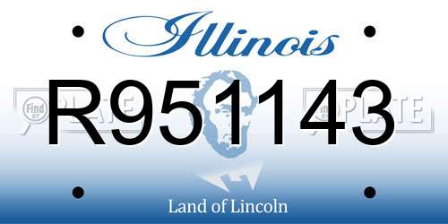 R951143 Illinois License Plate