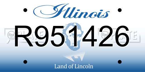 R951426 Illinois License Plate