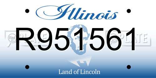 R951561 Illinois License Plate