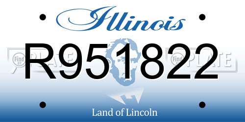 R951822 Illinois License Plate