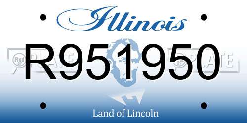 R951950 Illinois License Plate