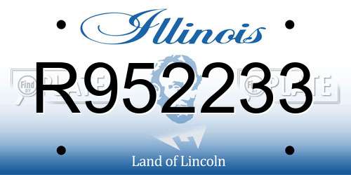 R952233 Illinois License Plate