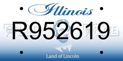R952619 Illinois License Plate