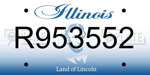 R953552 Illinois License Plate