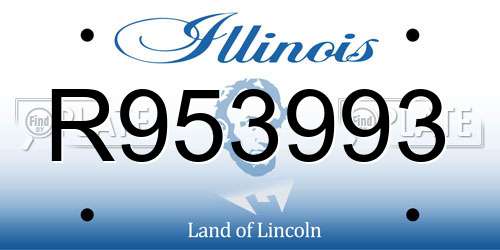 R953993 Illinois License Plate