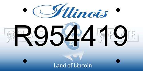R954419 Illinois License Plate