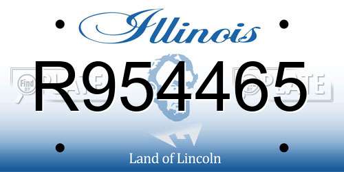 R954465 Illinois License Plate
