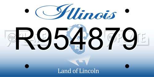 R954879 Illinois License Plate