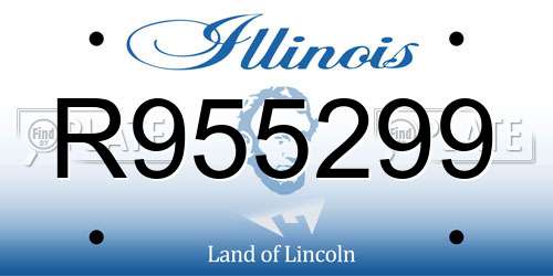 R955299 Illinois License Plate