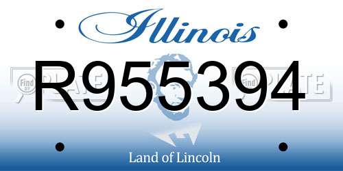 R955394 Illinois License Plate