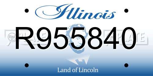 R955840 Illinois License Plate