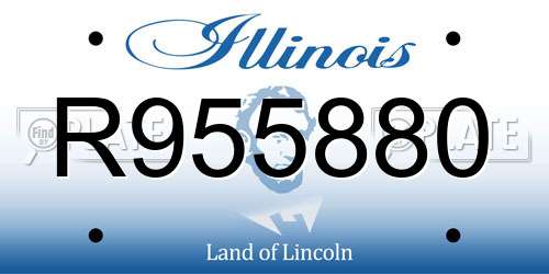 R955880 Illinois License Plate