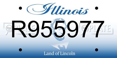 R955977 Illinois License Plate