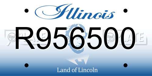 R956500 Illinois License Plate