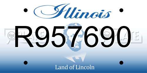 R957690 Illinois License Plate