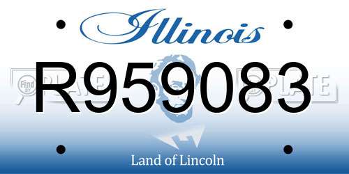 R959083 Illinois License Plate
