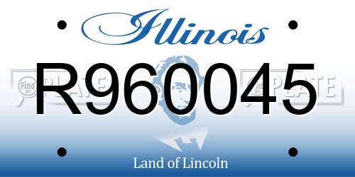 R960045 Illinois License Plate