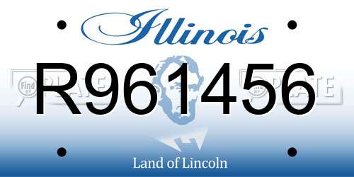 R961456 Illinois License Plate