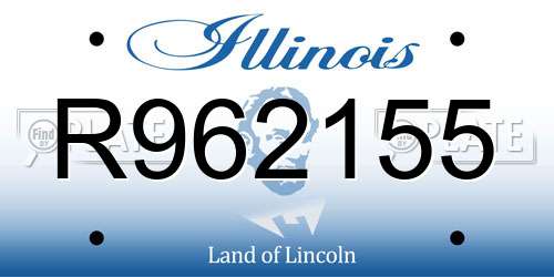 R962155 Illinois License Plate
