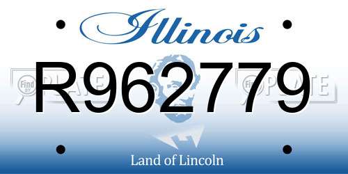 R962779 Illinois License Plate