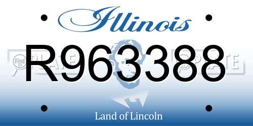 R963388 Illinois License Plate