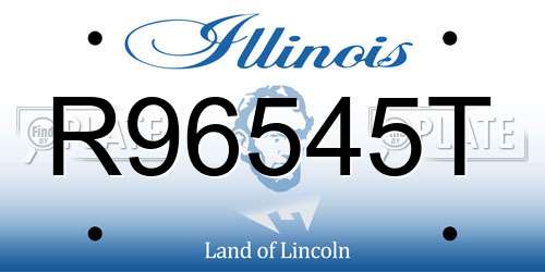 R96545T Illinois License Plate
